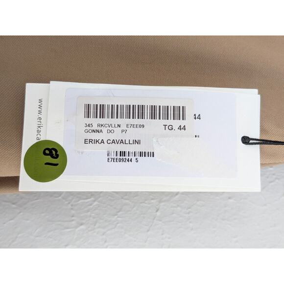 NWT Erika Cavallini Asymmetrical Skirt Women’s IT 44 US 8 Tan Italian Made Midi - Picture 4 of 8